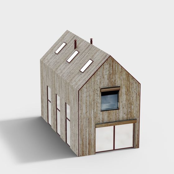 Charming Low Poly Cabin 3D model