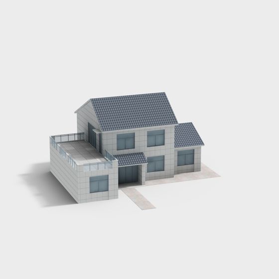 Modern Minimalist Residence 3D model for Creative Projects