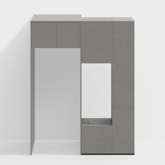 Concrete Art Door 3D model for Modern Spaces