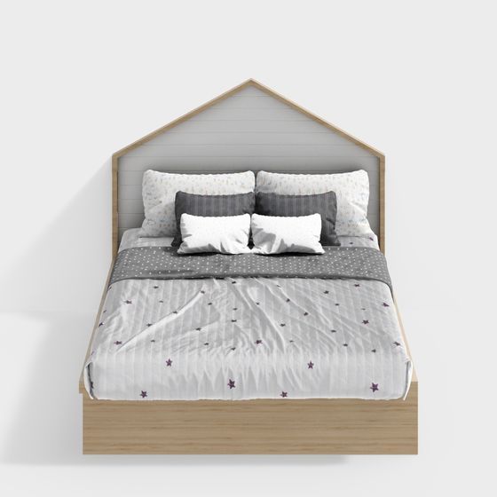 Warm and Cozy Headboard 3D model for Dreamy Bedrooms