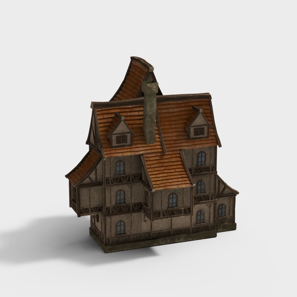 Medieval Wooden House 3D model