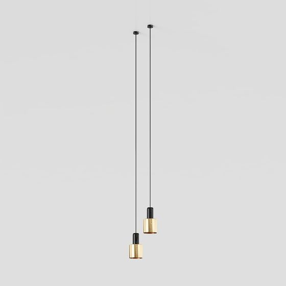 Minimalist Gold Pendant 3D model for Modern Spaces
