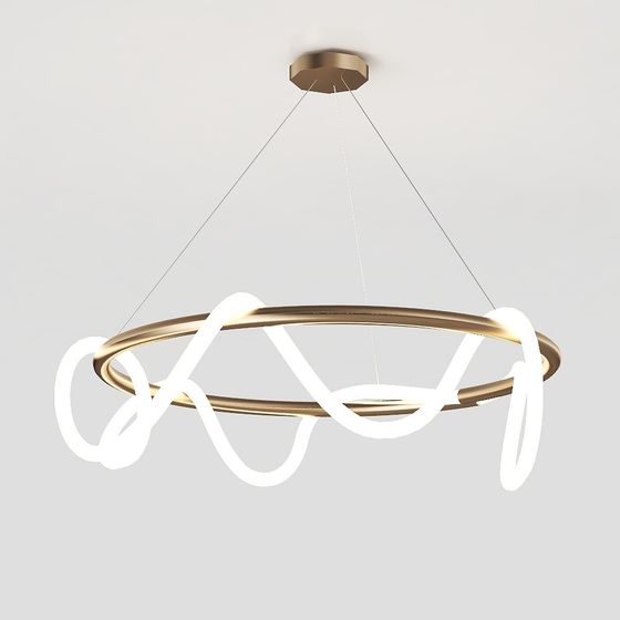 Elegant Minimalist Chandelier 3D model