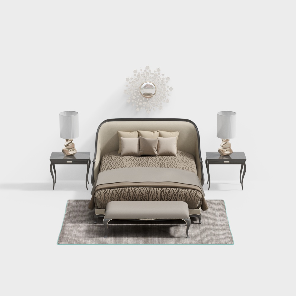 Ensemble de lit de chambre de style moderne