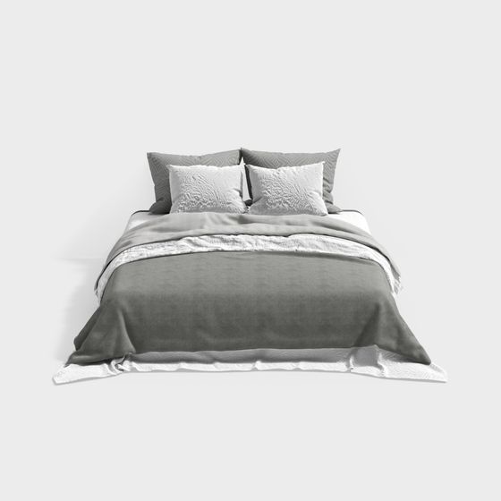 現代風のダブルベッド