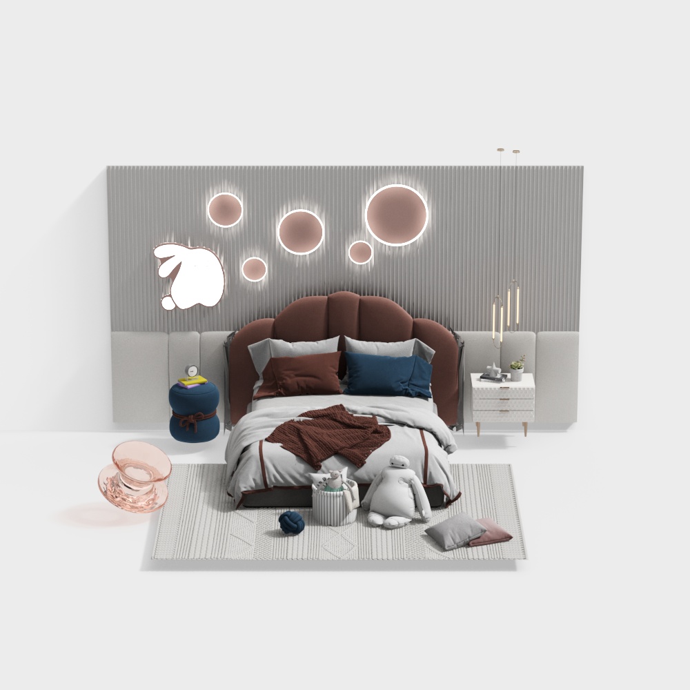 Bedroom bed set modern style