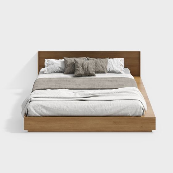 Modern Minimalist Bed Frame 3D model