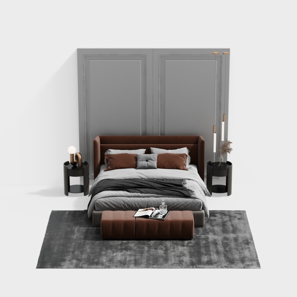Bedroom bed set modern style