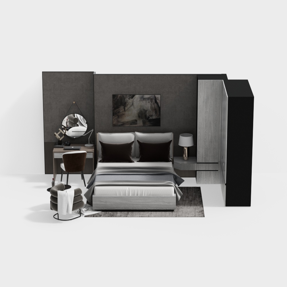 Bedroom bed set modern style