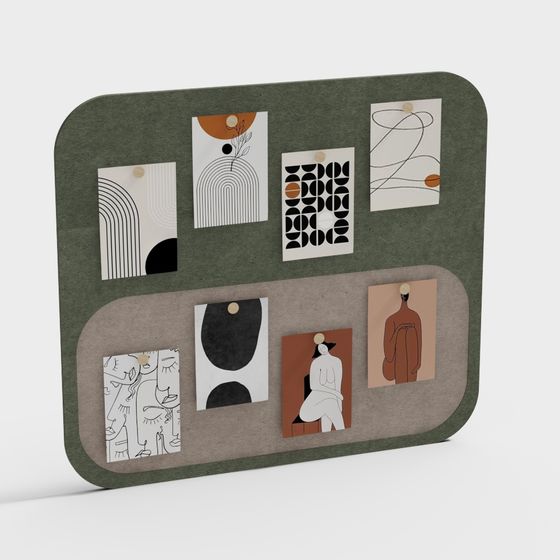 Abstract Gallery 3D model for Creative Spaces