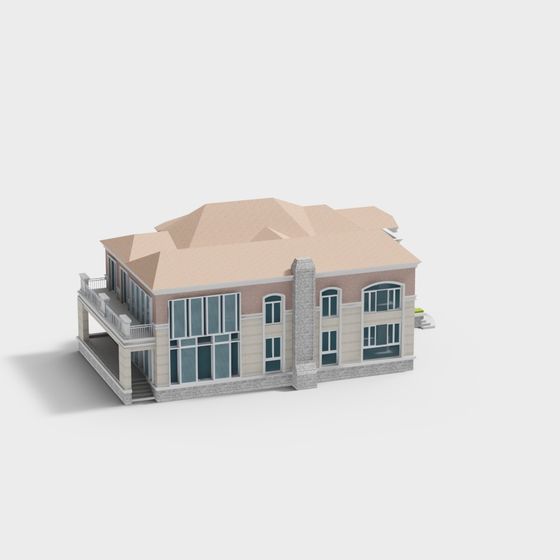 Charming Modern Residential House 3D model