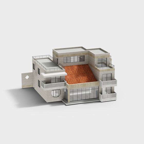 Low-Polygon Architectural 3D model for Design Projects