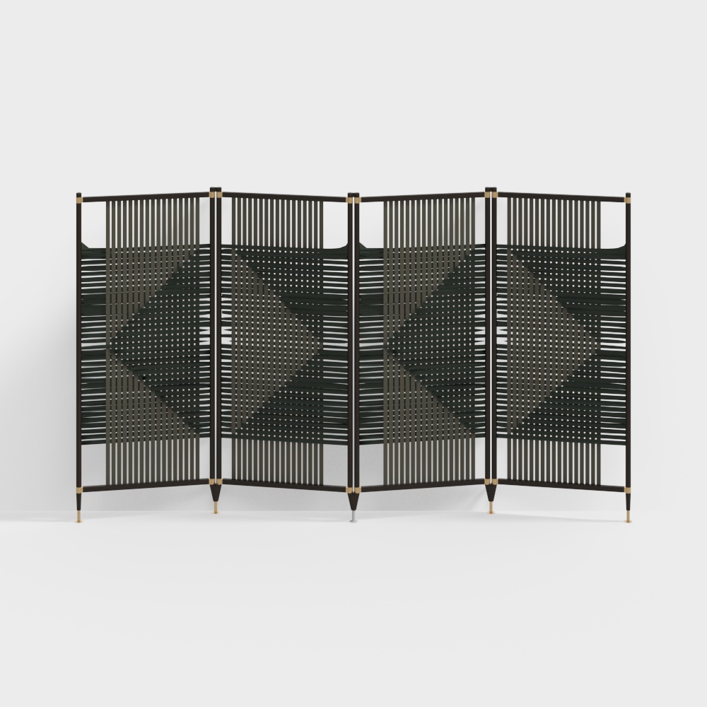 Modern woven screen partition