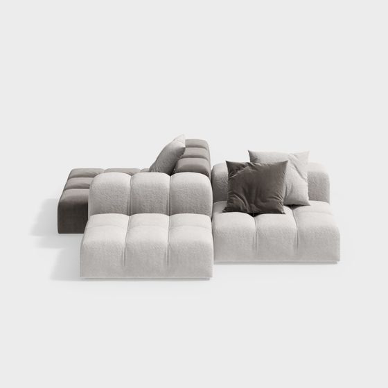 Comfortable Modular Sofa 3D model for Contemporary Spaces