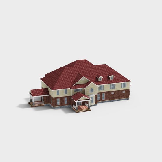 Charming Low-Polygon Country Villa 3D model