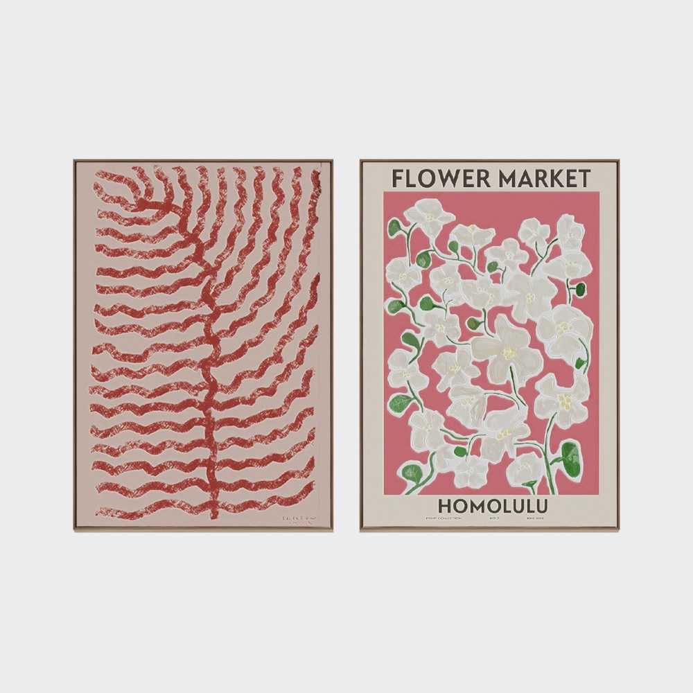 Flower Market 3D Model – Colorful Low-Poly Flowers