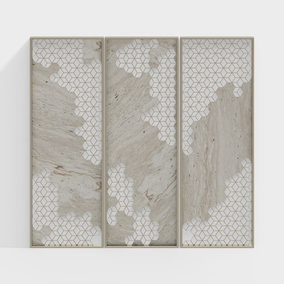 Hexagon Mosaic Screen 3D model