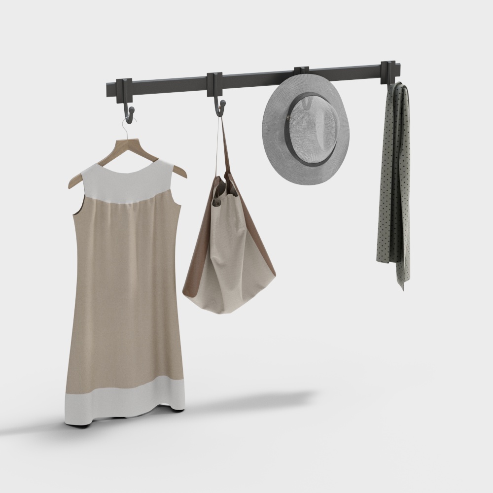 Modern cream coat hook