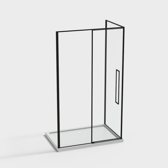 Modern Glass Shower 3D model
