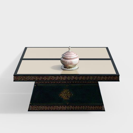 Vintage Coffee Table and Sugar Jar 3D model