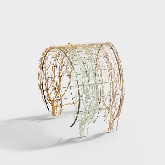 Vine Cage 3D model for Artistic and Natural Spaces