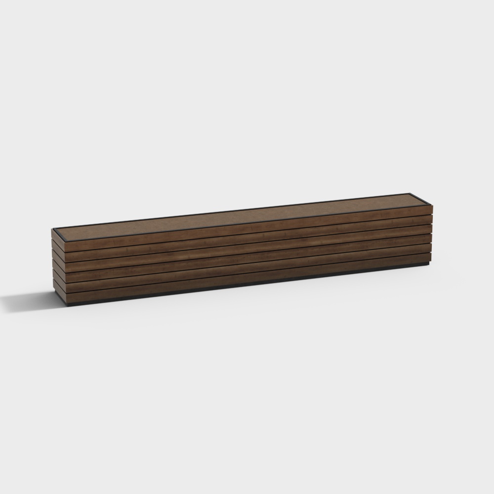 Elegant Minimalist Bench 3D model