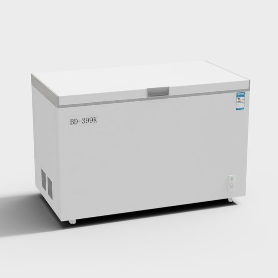 Modern White Refrigerator 3D model