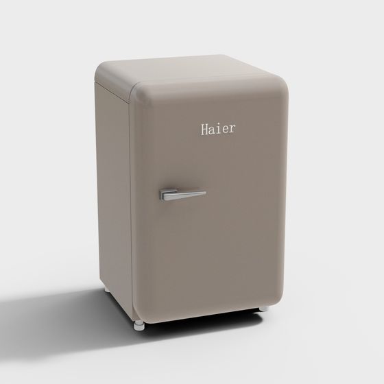 Vintage Haier Mini Fridge 3D model