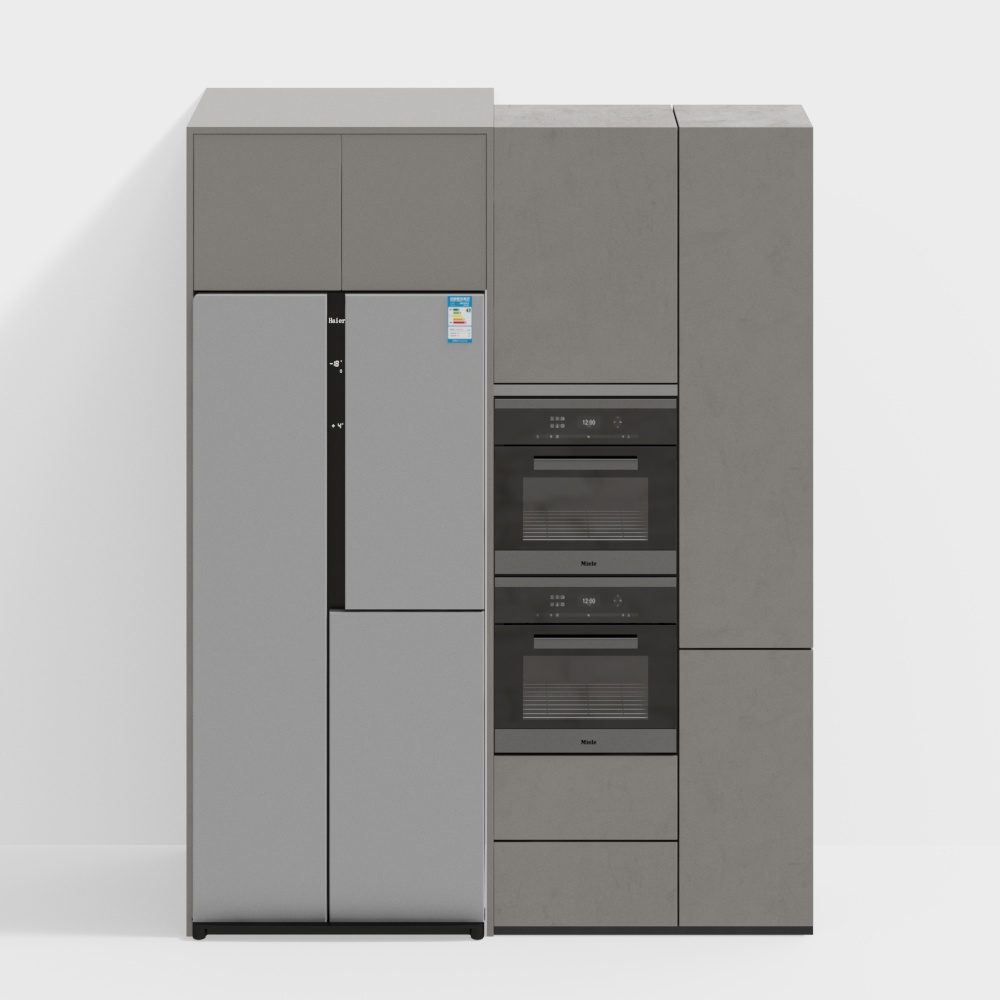 Urban Kitchen Cabinet 3D Model – Low-Poly Modern Design