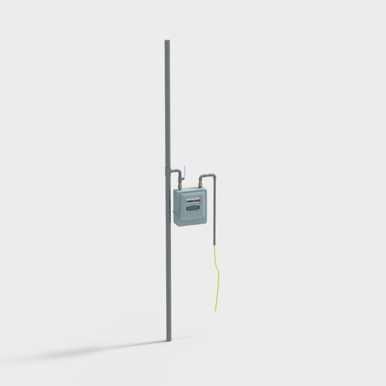 Stylish Gas Meter 3D Model for Urban Design