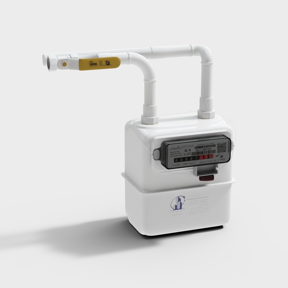 High-Detail Gas Meter 3D Model for Creative Projects