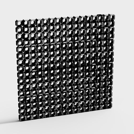 Geometric Grid Panel 3D Model