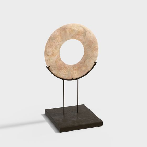 Ancient Chinese Jade Ring 3D model