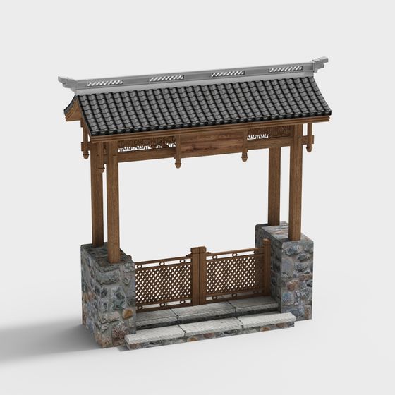 Traditional Chinese Pavilion 3D model
