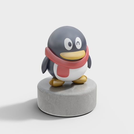 Charming Pingu 3D Model for Creative Projects