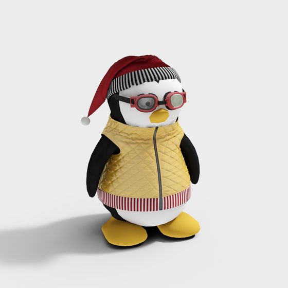 Charming Penguin 3D Model for Winter Scenes