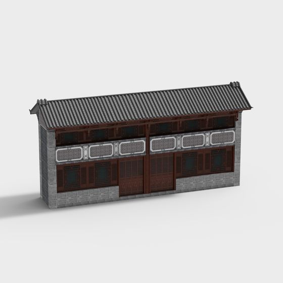 Low-Polygon Ancient Street 3D model