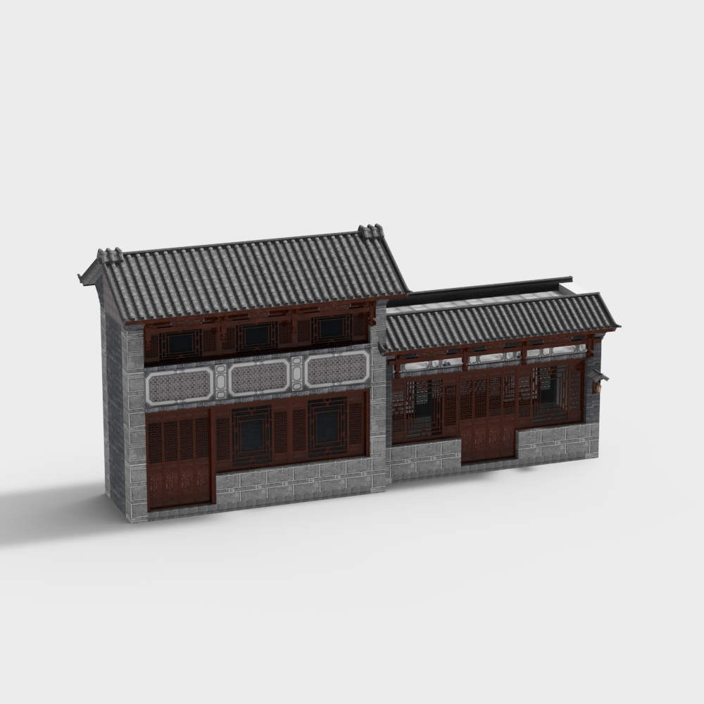 Traditional Chinese Building 3D Model