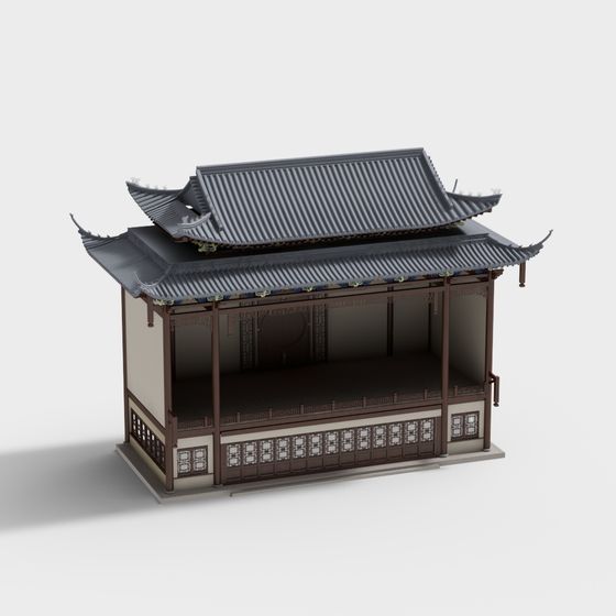 Oriental Aesthetic 3D Model: Classical Meets Modern