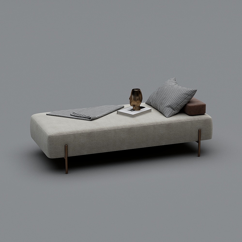 Sofa bench modern style woven fabric