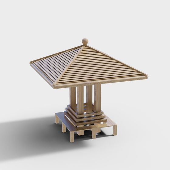 Elegant Traditional East Asian Garden 3D model
