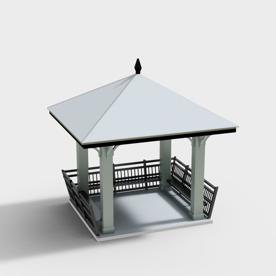 Elegant Pavilion 3D Model for Artistic Creations