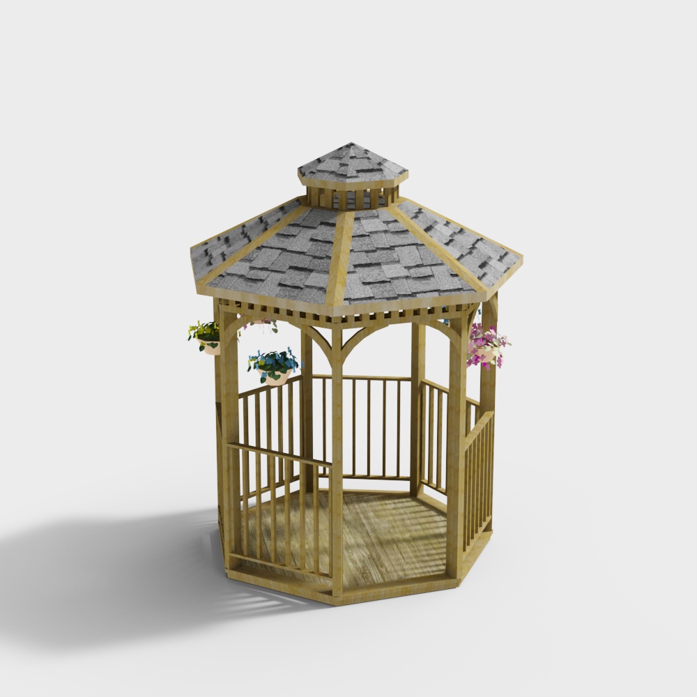 Chinese modern pavilion in scenic area