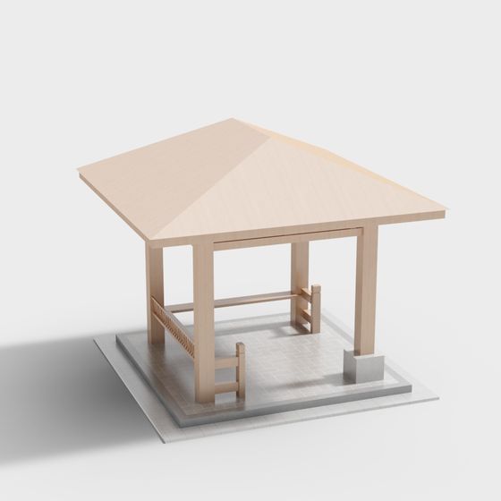 Wooden Pavilion 3D model