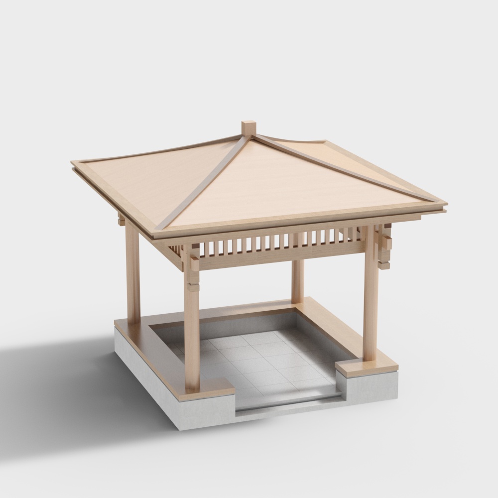 Community new Chinese style pavilion