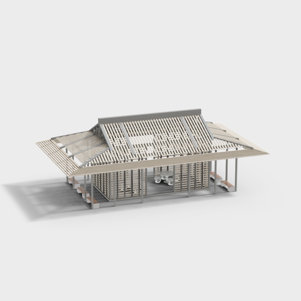 Modern Japanese Pavilion 3D model