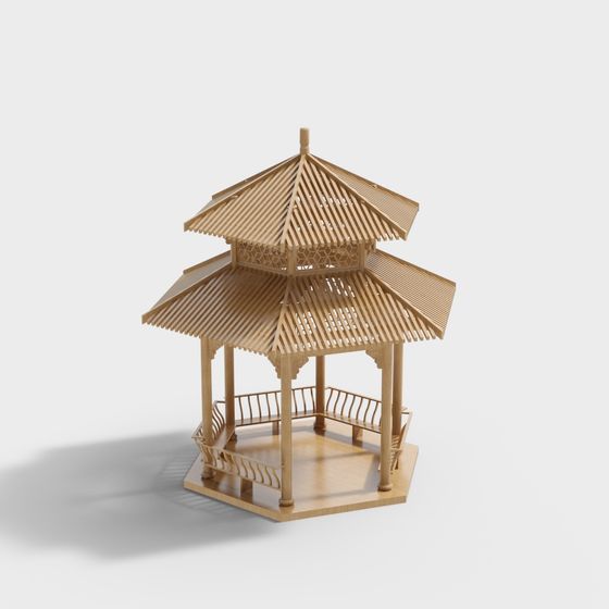 Eastern Pavilion 3D model for Tranquil Landscapes