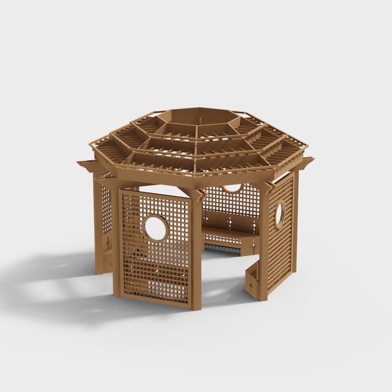 Exquisite Oriental Pavilion 3D model for Creative Projects