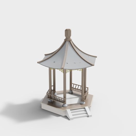 Elegant Chinese Pavilion 3D model