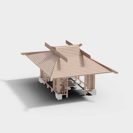 Harmonious Pavilion 3D model for Creative Projects